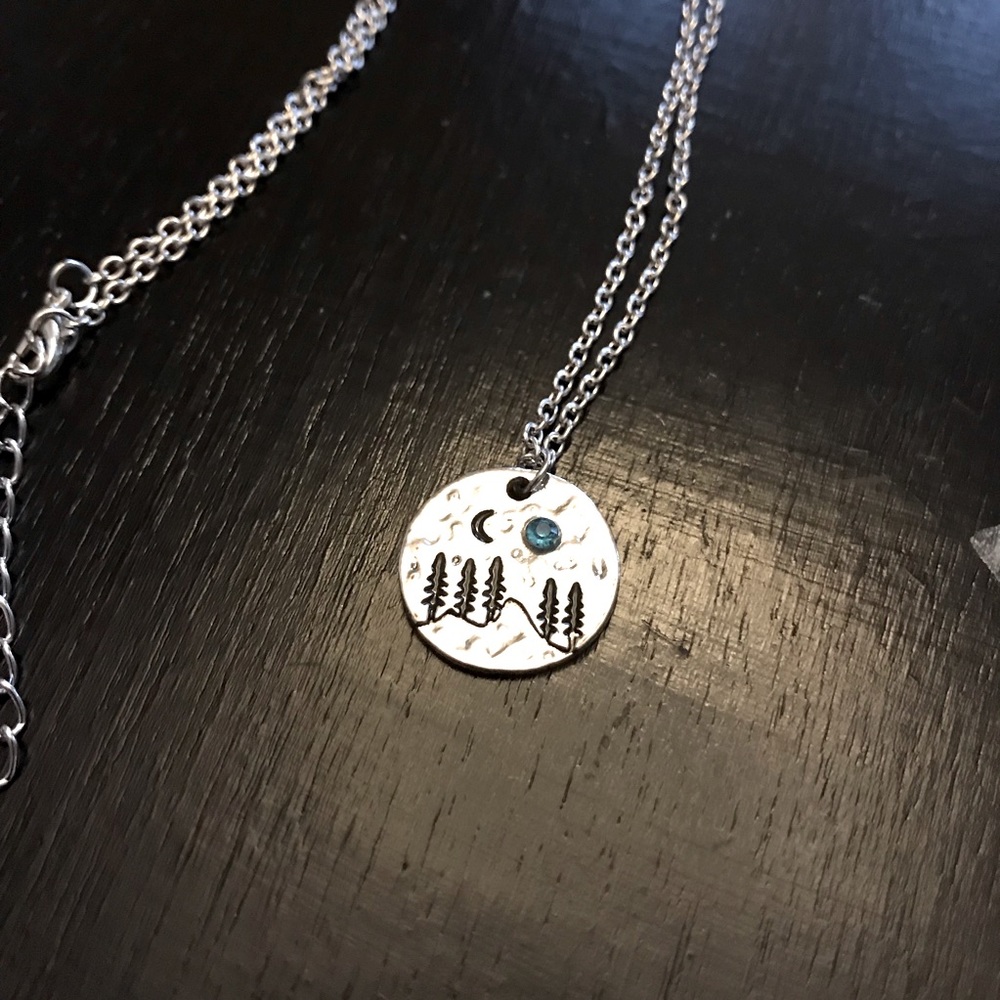 5/$30 🌲forest moon necklace handmade look